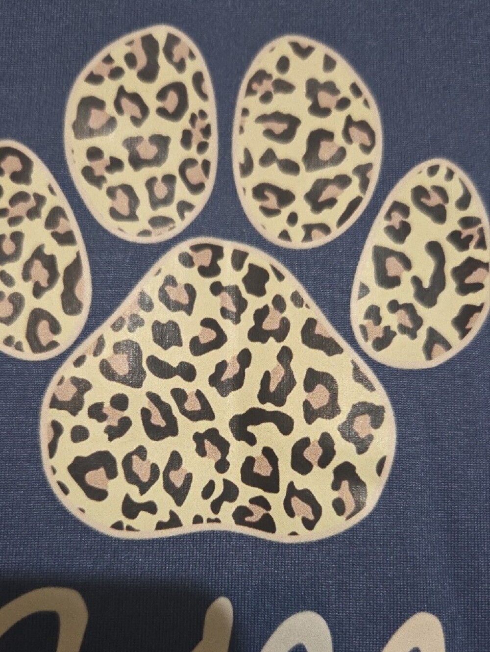 SHEIN Blue 'Dog Mama' Leopard Paw Graphic Tee - Picture 2 of 8
